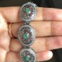 Art Deco Emerald Gemstone Bracelet 925 Sterling Silver Vintage Jewelry For Gift