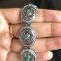 Art Deco Emerald Gemstone Bracelet 925 Sterling Silver Vintage Jewelry For Gift