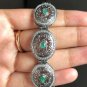 Art Deco Emerald Gemstone Bracelet 925 Sterling Silver Vintage Jewelry For Gift