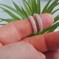 Solid Round Cut Simulated 3 Row Hoop Earrings Wedding Gift For Earrings For Her