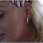 Solid Round Cut Simulated 3 Row Hoop Earrings Wedding Gift For Earrings For Her