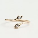 0.14ct Two Stone Pear Cut Natural Diamond Ring Anniversary Ring Gift For Women