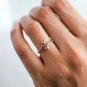0.14ct Two Stone Pear Cut Natural Diamond Ring Anniversary Ring Gift For Women