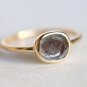 0.32Ct Natural Salt & Pepper Diamond Ring 14K Gold Engagement Ring Gift For Her
