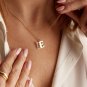 Custom Initial Letter Necklace With Butterfly Personalized Jewelry Gift For Her