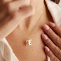 Custom Initial Letter Necklace With Butterfly Personalized Jewelry Gift For Her