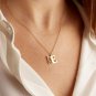 Custom Initial Letter Necklace With Butterfly Personalized Jewelry Gift For Her