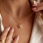 Custom Initial Letter Necklace With Butterfly Personalized Jewelry Gift For Her