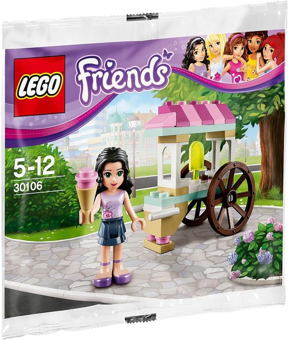 Lego Friends Emma's Ice Cream Stand 30106 (2013) New Factory Sealed Set! Polybag