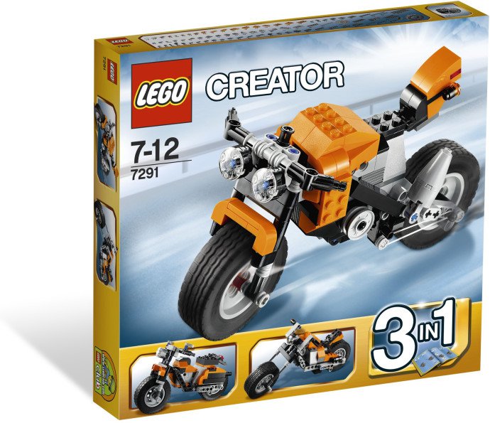 Lego Creator 3 in 1 Street Rebel Motorcycle 7291 (2012) Factory Sealed!