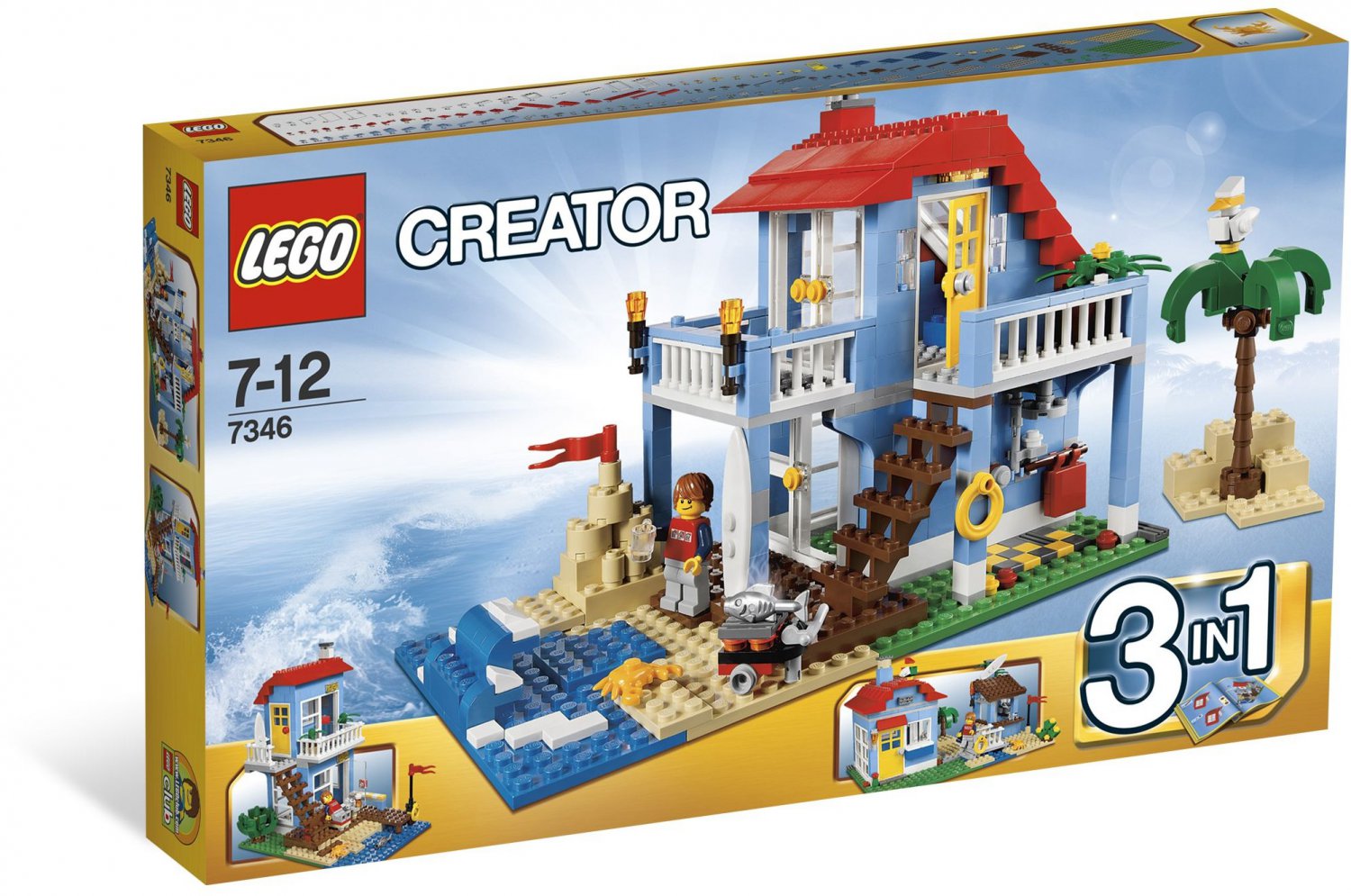 Lego Creator Seaside House 7346 (2012) New! Factory Sealed Set!