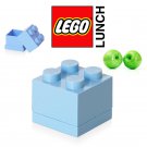 Lego Mini 4 Storage Snack Box (2012)  New! Rare Light Blue Color!