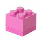 Lego Mini 4 Storage Snack Box (2012)  New! Rare Bright Pink Color!