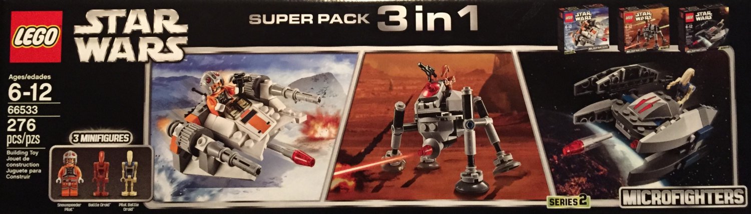 Lego 66533-1: Microfighter 3 in 1 Super Pack (2015) New set! Sealed! Damaged box