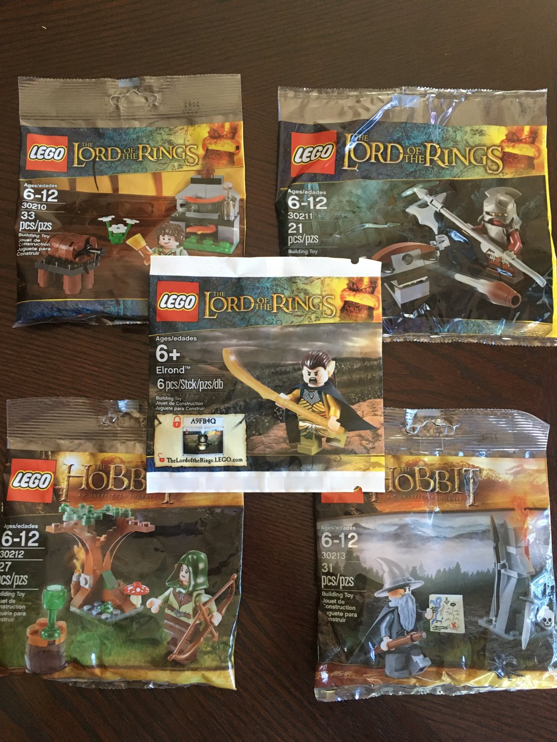 Lego Hobbit Fellowship Lord of the Rings 5000202 30210 30211 30212 30213 (2012) New! Sealed!