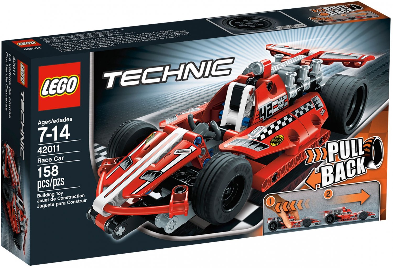 Lego Technic Race Car 42011 (2013) Pull Back Motor! New Sealed Set!