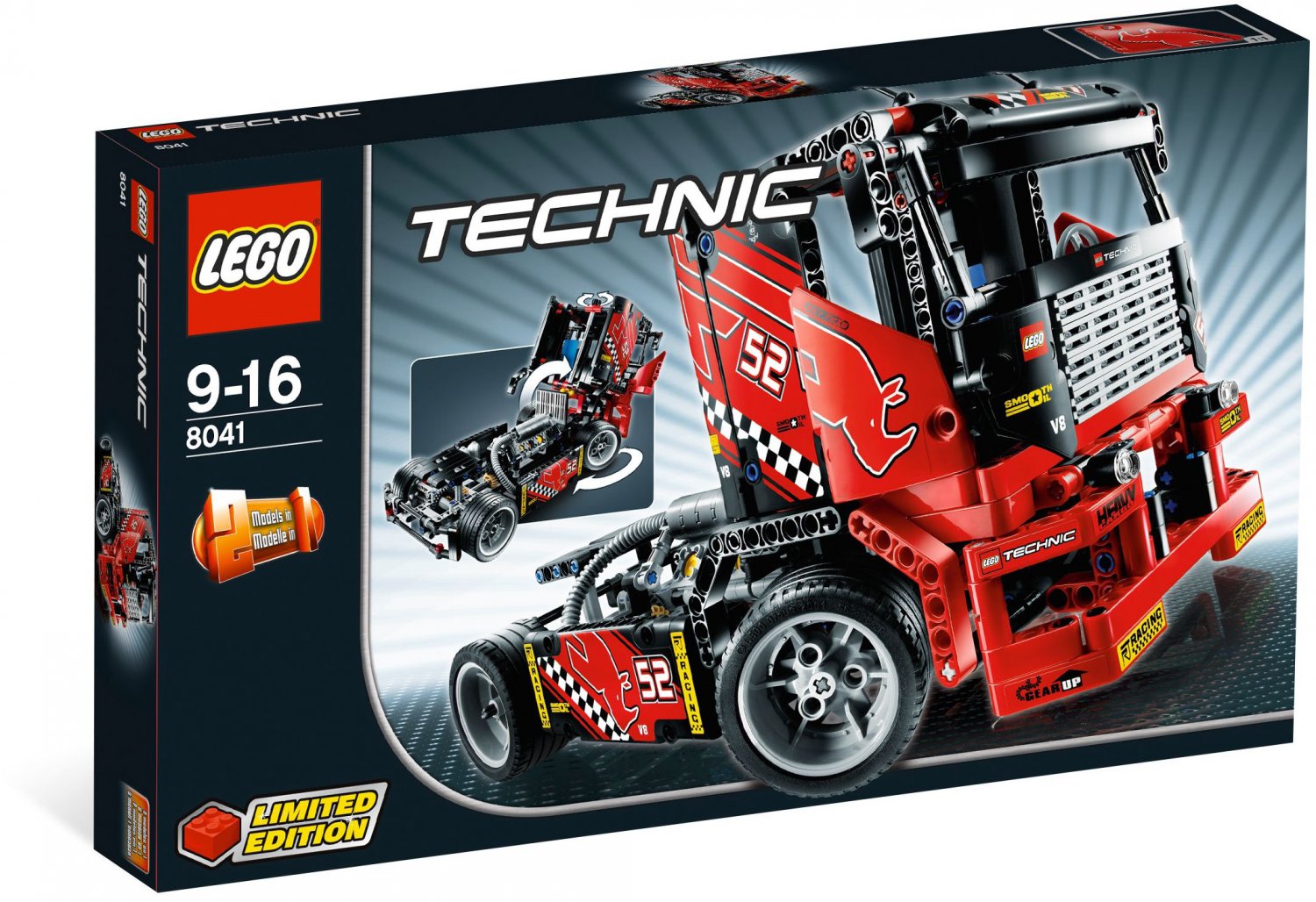 Lego Technic Limited Edition 2 in 1 Race Car & Truck 8041 (2010) New ...