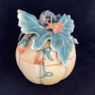Fitz and Floyd Pumpkin Canister Lidded Candy Jar small Classics EUC Autumn Halloween