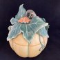 Fitz and Floyd Pumpkin Canister Lidded Candy Jar small Classics EUC Autumn Halloween