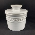 Le Creuset Butter Bell Crock White Ceramic EUC