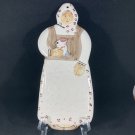 Vintage Les Artisans Woman with Rabbit Wall Plaque Japan Hand-painted EUC