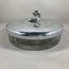 Vintage MCM Divided Candy Dish with Lid Farberware USA EUC