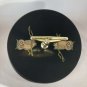 Vintage Tiered Black Tidbit Serving Tray Couroc of Monterey EUC Perched Owls Autumn Halloween USA