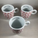 illy OK Coffee Cup set of 3 - 8 oz IPA Italy Art Collection EUC Italy
