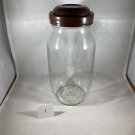 Vintage Carlton Glass 2L Canister Brown Top USA EUC