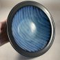 Art Studio Footed Bowl Black with Blue & Violet Wave 7 3/4" EUC Signed