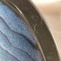Art Studio Footed Bowl Black with Blue & Violet Wave 7 3/4" EUC Signed