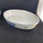 Italian Daisy Oval Baker by Maxam 12" Yellow & Blue Flowers Hand-painted in Portugal EUC