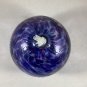 Kitras Art Glass Oil Lamp Blue Violet Starry Night EUC Gorgeous! USA