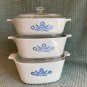 CORNING WARE Blue Cornflower P-11 Set 8 Pieces 1966-69 Complete EUC USA