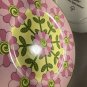 (2) Gorham 8" Plates with Green Trim Pink Purple MerryGoRound Mary Quite Contrary