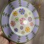 (2) Gorham 8" Plates with Green Trim Pink Purple MerryGoRound Mary Quite Contrary