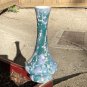 Bud Vase Turquoise Violet White Opalescent Drip Lava Glaze unmarked Looks MCM
