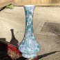 Bud Vase Turquoise Violet White Opalescent Drip Lava Glaze unmarked Looks MCM