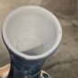 Bud Vase Turquoise Violet White Opalescent Drip Lava Glaze unmarked Looks MCM