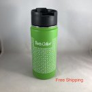 Hydro Flask Peet's Coffee Kiwi Green Insulated Tumbler with Flip Top Lid 16 oz EUC