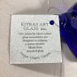 Kitras Art Glass Sun Catcher Cobalt Blue Celtic Knot Shield EUC with Tag