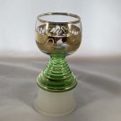 Vintage Titisee Germany Souvenir Shot Glass Green with Gold Trim Germany