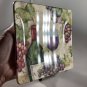 (4) Susan Winget Appetizer Plates Wine & Grapes Melamine by Keller-Charles EUC