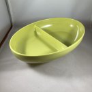 Watertown Lifetime Ware Lime Apple Green Divided Oval Serving Bowl MCM EUC USA