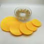 Imperial Sun Flower Glass Nesting Prep Bowls with Plastic Lids Yellow EUC Durable Heat Resistant