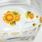 Imperial Sun Flower Glass Nesting Prep Bowls with Plastic Lids Yellow EUC Durable Heat Resistant