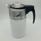 Corning Ware Coffee Percolator 10 cup Electromatic P-480 EP (1966-69) Platinum Filigree EUC Corning Ware Coffee Percolator 10 cup Electromatic P-480 EP (1966-69) Platinum Filigree EUC