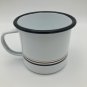 Peet's Coffee & Tea White Enamel Camp Mug 16 oz VGUC