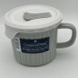 New! Corning Ware French White 20 oz Mug in Gray NWT
