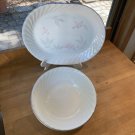 Corelle Impressions Pink Trio Platter & 1 Qt. Serving Bowl EUC USA Corelle Impressions Pink Trio Platter & 1 Qt. Serving Bowl EUC USA